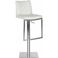 thumbnail image 3 of SAFAVIEH Ember Bicast Leather Bar Stool, 33.86", White, 3 of 4