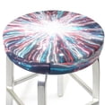 thumbnail image 3 of Naloa Blue Swirl Fireworks Round Bar Stool Cushion Cover 12-14 inch, Fits Kitchen, Office, Restaurant Chairs - {sizeName}13 inch, 3 of 7