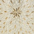 thumbnail image 4 of GZXS 14" Accent Cylindrical Side Table in Gold & White Starburst Capiz Shell Inlay, Modern Bohemian Decorative Stool - No Assembly for Home Office, Living Room, Bedroom, 4 of 8