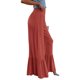 thumbnail image 2 of Txlixc - Pantalones de salón para mujer, holgados, cómodos, de pierna ancha, con parte inferior con volantes, de talle alto, sueltos, informales, para trabajo Txlixc Casual, 2 of 5