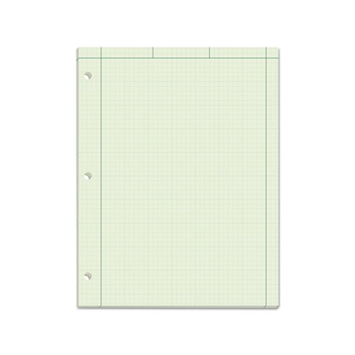 Engineering Computation Pads 5 sq/in Quadrille Rule, 8.5 x 11, Green Tint, 100 Sheets