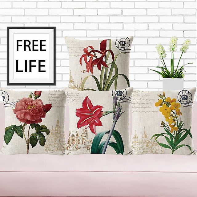 5 uds fundas decorativas para cojines al aire libre 45x45 Cm fundas de almohada impermeables cojines al aire libre mariposa Patio jardín flor fundas de almohada ShuxiuWang 8390606338938
