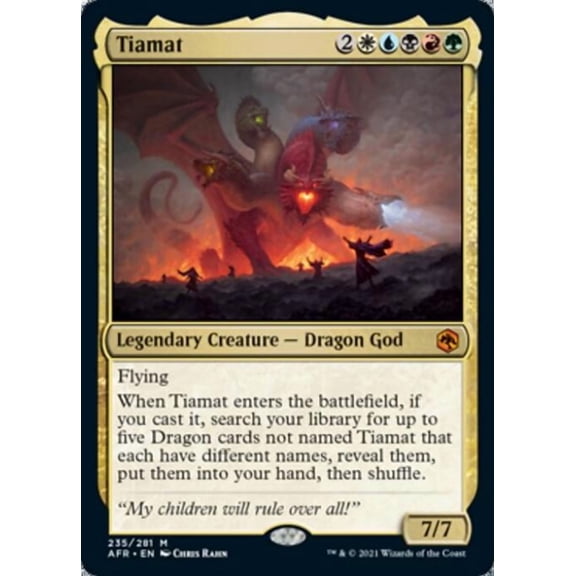 Magic the Gathering - Adventures in the Forgotten Realms - Tiamat Near Mint