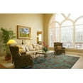 thumbnail image 4 of Linon Home Décor Elegance Area Rug Collection, Turquoise and Beige, 5' x 7'3", 4 of 4