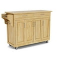 thumbnail image 1 of Hawthorne Collections 49" 2-Drawer Wood Kitchen Cart in Natural, 1 of 10