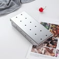thumbnail image 3 of Smoker Box, Manual Vented Lid Easy To Clean BBQ Smoke Box Stainless Steel  for Picnic, 3 of 7