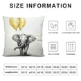 thumbnail image 5 of GOSMITH  Yellow Style Pillowcase Inspirational Quote Words Animal Fruit Pattern Home Decorative Super Soft Throw Pillow Case Cushion Cover(Elephant with Balloon), 5 of 5