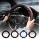 thumbnail image 1 of ¡Precios Bajos!, Funda para volante de coche elástica sin anillo interior de fibra de carbono de cuero para todas las estaciones, funda universal antideslizante para manillar interior de coche, 1 of 8
