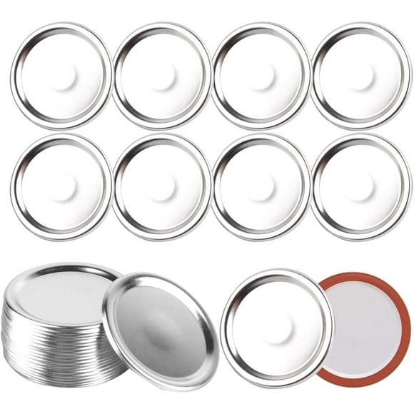 20 Pack Mason Jar Lids Mason Jar Split-Type Lids Mason Jar Cover Mason Jar Lid with Silicone, Excluding Mason Circle,70mm