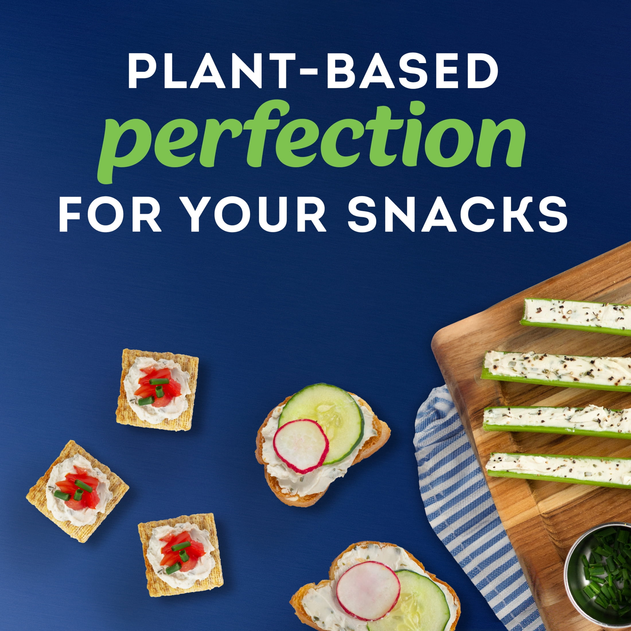 Philadelphia Plant-Based Dairy Free Chive & Onion Cream Cheese Spread, 8 oz Tub