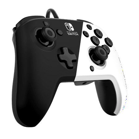 PDP Nintendo Switch Faceoff Deluxe+ Audio Wired Controller: Black & White, Nintendo Switch, Nintendo Switch (OLED Model)