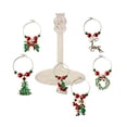 thumbnail image 5 of Masteelf 6pcs Christmas Glass Charms Wine Glass Goblet Ring Tags Drink Charms Markers for Parties, 5 of 6