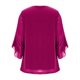 thumbnail image 5 of mfyjkho Tops Casuales Para Mujer, Vestido Elegante De Mujer Con Volantes, Estampado Dorado Brillante, Mangas 3/4, Cuello Alto, Malla De Doble Capa Tops Para Salir S, 5 of 8