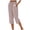 Khaki, variant on Women Gingham Knee Length Bermuda Shorts Plaid High Waisted Side Split Baggy Vacation Lounge Beach Shorts with Pockets (Blue, M)