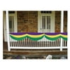 Beistle Pack of 6 Purple, Golden Yellow and Green Mardi Gras Fabric Bunting Hanging Decorations 70"