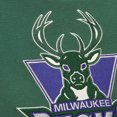 thumbnail image 5 of Men's Mitchell & Ness Green Milwaukee Bucks Hardwood Classics Lightweight Thermal Pullover Hoodie, 5 of 6