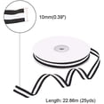 thumbnail image 3 of 25Yards 3/8" Grosgrain Ribbon Double Face Black and White Striped Cotton Ribbon Gift Wrap Ribbon, 3 of 7