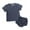 Navy, variant on Wdgfv Boys Summer Linen Short Sleeve Tee and Shorts 2 Piece Outfit Set for Toddler Comfortable Playwear White 9-12 Months