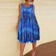 thumbnail image 2 of Vestido Estampado Chaleco Camiseta Vestido Corto Sin Mangas Mujer Ropa De Verano, Azul, S Inevent AP002136-41, 2 of 5