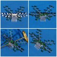 thumbnail image 3 of KAKOWELY Green Crystal Rhinestone Hair Comb for Wedding Bridal Hair Accessory Light Weight,5.12"X3.35"X0.79", 3 of 4