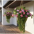 thumbnail image 6 of Yastouay 10Pcs Fake Plants and Flowers,Realistic Artificial Greenery for Outdoors,UV Resistant Artificial Ferns for Outdoors Front Porch Decor, 6 of 12