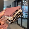 thumbnail image 4 of Compatible for Samsung Galaxy S9,Cute Plating Love Hearts Pattern Case with Camera Lens Protection,Soft TPU Bumper Electroplated Case for Girls Women,Pink, 4 of 8