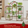 Bamworld Plant Stand with Christmas Decor Indoor Hanging Plant Shelf