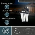 thumbnail image 3 of Derby 1 Light Matte Black Motion Sensor Dusk to Dawn Outdoor Wall Lantern Clear Glass Shade, LED Compatible, 3 of 12