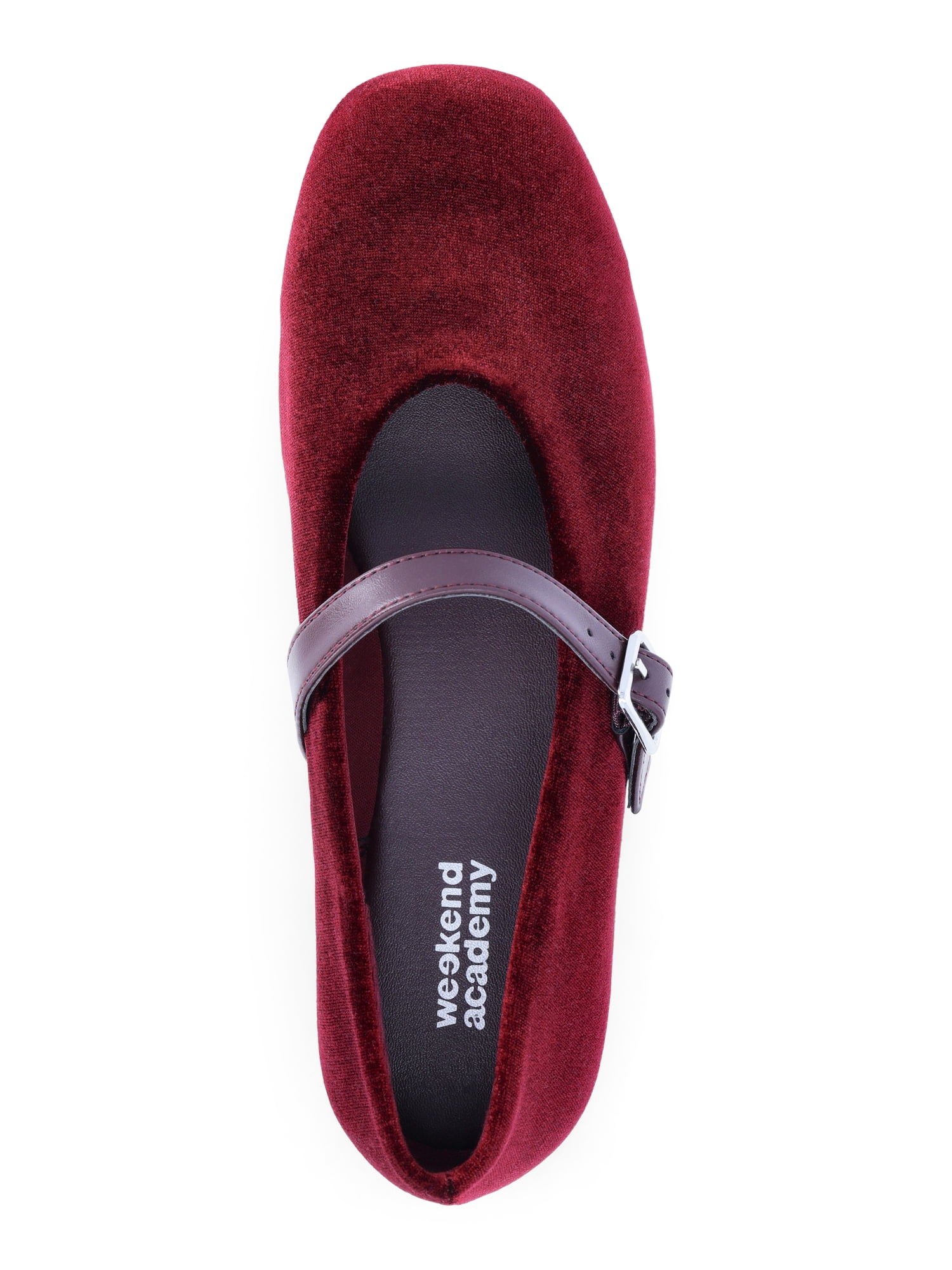 Weekend Academy Girls Velvet Ballet Flats