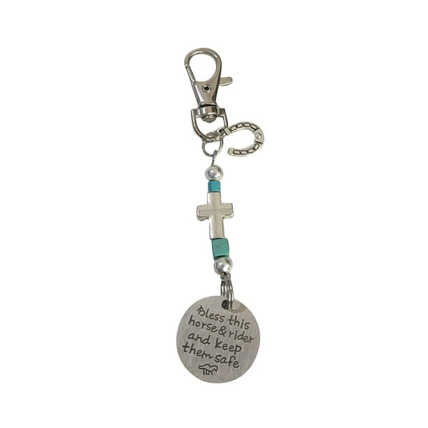 Horse Saddle And Bridle Charm Clip, Bless-This Horse And Rider Keep Safe Bridle Saddle Charm Gifts For Horse Rider