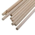 thumbnail image 3 of KLKCMS 20 Pcs Tige de Bois Carrée Ronde en Bois Non Fini, 3 of 9