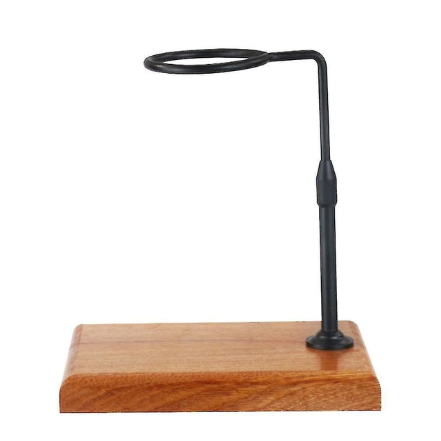 Soporte para filtro de café Base de madera Filtro de mano ajustable (negro)
