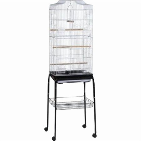 Prevue Pet F091 Budgie Bird Cage & Stand Kit White - 21.25 x 16.5 x 60.5 in.