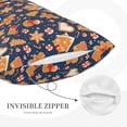 thumbnail image 3 of Sikiie Gingerbread Delights Print Plush Pillow Cover, Wrinkle-proof and Stain-resistant Pillow Protector without Pillow Core, Home Decoration-20"x30", 3 of 6