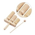 thumbnail image 3 of Percussion Bloc de Bois 3 Tons Instrument de Musique pour Enfants avec Maillet, 3 of 8
