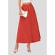 thumbnail image 4 of Falda larga PRETTYGARDEN 2025 con volantes de verano, cintura alta, roja, 4 of 9