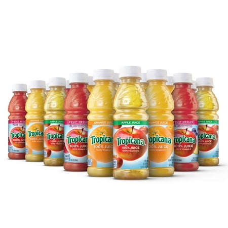 (24 Bottles) Tropicana 3 Flavor Classic Variety Pack, 10 fl