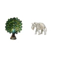thumbnail image 1 of Elegante Colección De Esculturas De Animales: Pavo Real Y Elefante. Ideal Para Dormitorio, Oficina, Sala De Estar, Estantería O Decoración Del Hogar. Estatuas Rústicas De Madera Talladas A, 1 of 8