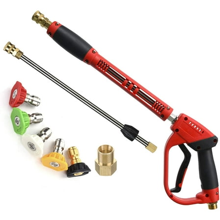 Tool Daily Deluxe Pressure Washer Gun, with Replacement Wand Extension, 5 Nozzle Tips