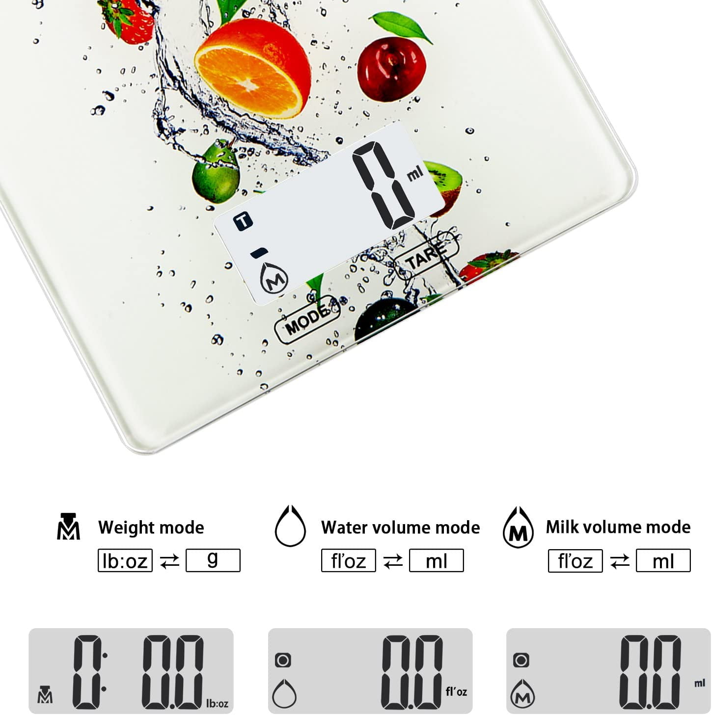 Digital Kitchen Scale/Food Scale - Ultra Slim, Multifunction