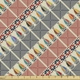 thumbnail image 1 of Abstract Upholstery Fabric by the Yard, Ornamental and Details Diagonal Squares and Inspired Shapes, Decorative Fabric for DIY and Home Accents, Multicolor by Ambesonne, 1 of 5