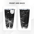 thumbnail image 3 of Uemuo Futuristic Moonlit Cityscape Print Travel Coffee Mug ,20oz Double-walled Car Cup ,Stainless Steel Insulated Tumbler Leak-proof Travel Cup Reusable Straw Car Cup-Straw Three-piece Set, 3 of 8