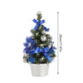 thumbnail image 3 of Bewildely Pino de Navidad de 20cm, árbol Artificial pequeño, decoración de Navidad falsa, accesorio DIY, atmósfera de Año Nuevo, adorno para centro Kits de decoración para fiestas azul real Bewildely HA008880-03, 3 of 6