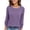 Purple, variant on Bxsruta Womens Sweaters Scalloped Neck Long Sleeve Ribbed Knit Pullover Casual Tops