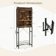 thumbnail image 3 of Costway Over-The-Toilet Storage Cabinet Bathroom Organizer w/ Sliding Barn Door Rustic, 3 of 10