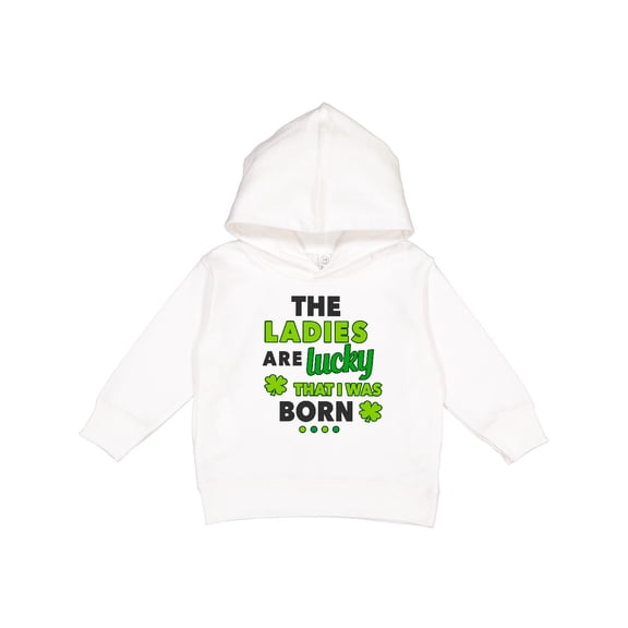 Inktastic The Ladies Are Lucky That I Was Born St Patricks Day Baby Boy Toddler Hoodie