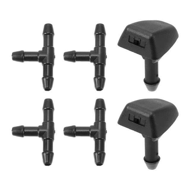 Kit de Boquillas de Lavado de Parabrisas Unique Bargains para Volvo C30 2007-2013, Boquillas de Rociado de Parabrisas, Jet de Lavado de Limpiaparabrisas No. 30655605, 4 Pcs Conector de Manguera en T