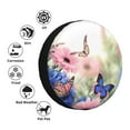 thumbnail image 4 of Pofeuu Butterfly And Flowers Print Spare Tire Wheel Cover for Car Truck SUV Camper Universal Fit Spare Tire Cover RV Spare Tire Covers-17 inch, 4 of 6