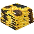 thumbnail image 4 of Dreamtimes Sunflower Watercolor Kitchen Towels Set of 4 Dishcloths Hand Towels Tea Towels Ultra Absorbent for Cleaning Washing Drying Dishes Tableware 28'' x 18'', 4 of 7