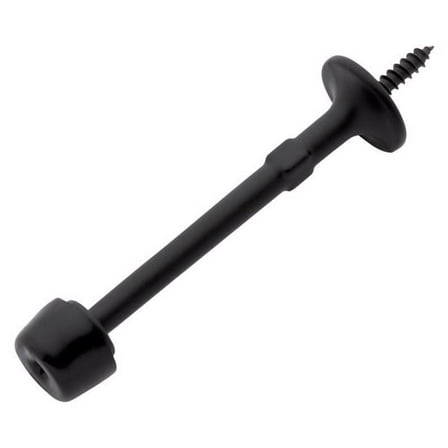 National Hardware 5060154 0.827 in. Zinc Matte Black Rigid Door Stop - Mounts to Wall